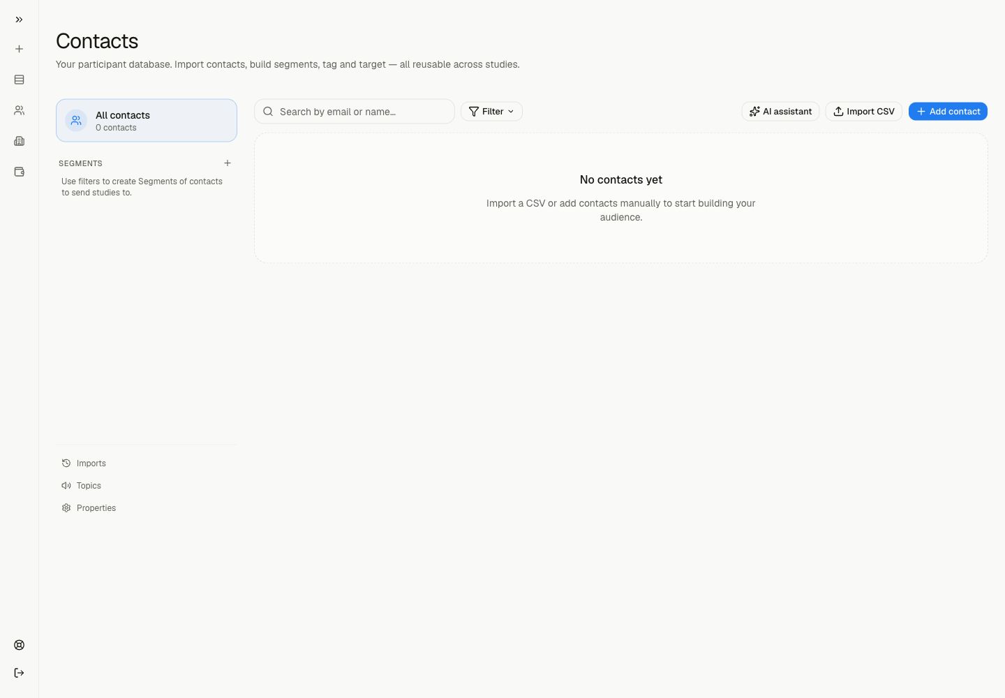 The Lemma Contacts page.